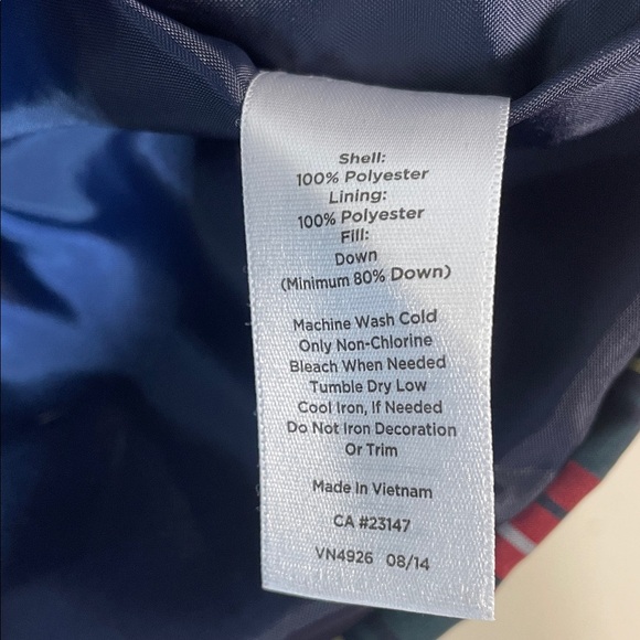 NEW! Talbots Down Plaid Puffer Quilted Vest -Two Way Zipper Closure. Small. - Picture 8 of 12